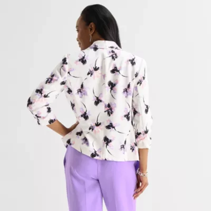 Black Label by Evan-Picone Womens Classic Fit Suit Jacket