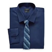 Shaquille O'Neal XLG™ Big And Tall Mens Button Down Dress Shirt + Tie Set