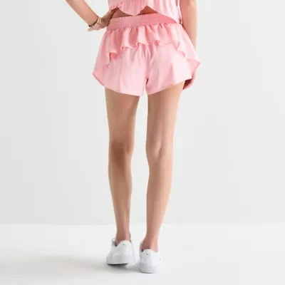 Xersion Ruffle Womens 3 1/2" Moisture Wicking Quick Dry Running Short