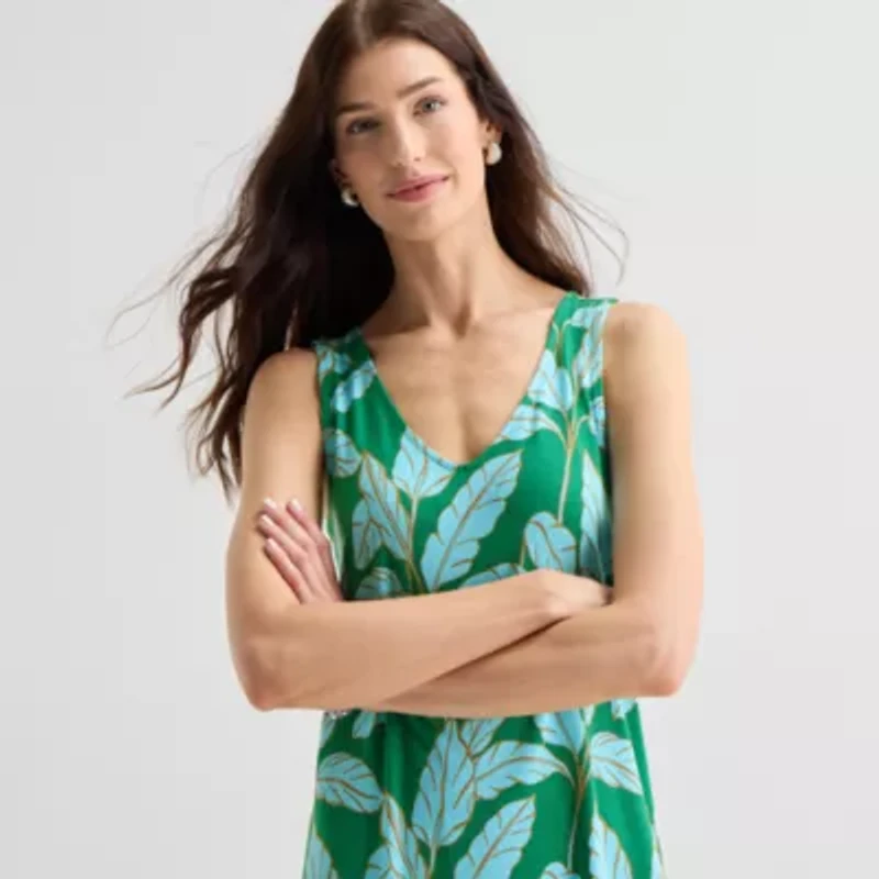 St. John's Bay Womens Sleeveless A-Line Dress