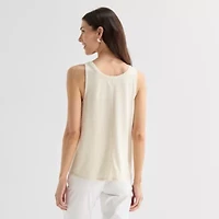 St. John's Bay Womens Round Neck Sleeveless Tank Top