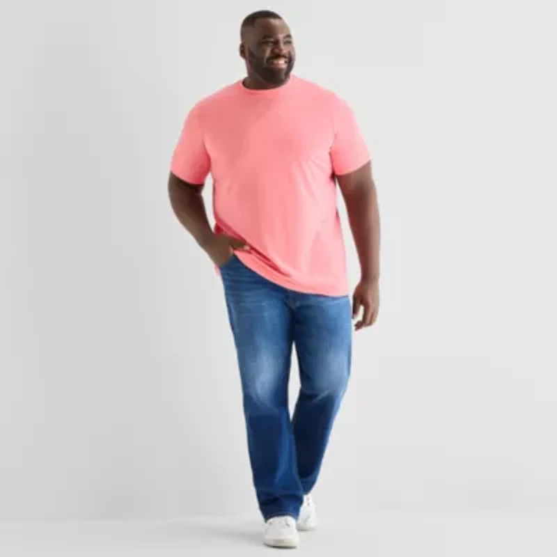 St. John's Bay Super Soft Mens Crew Neck Short Sleeve Big and Tall T-Shirt