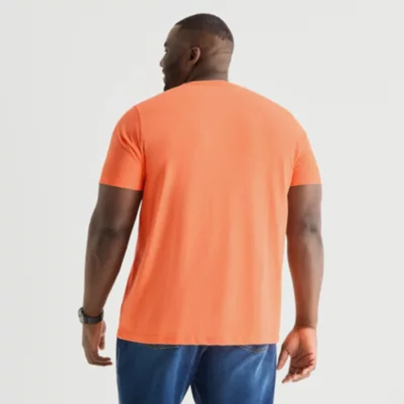 St. John's Bay Super Soft Mens V Neck Short Sleeve Quick Dry Big and Tall T-Shirt