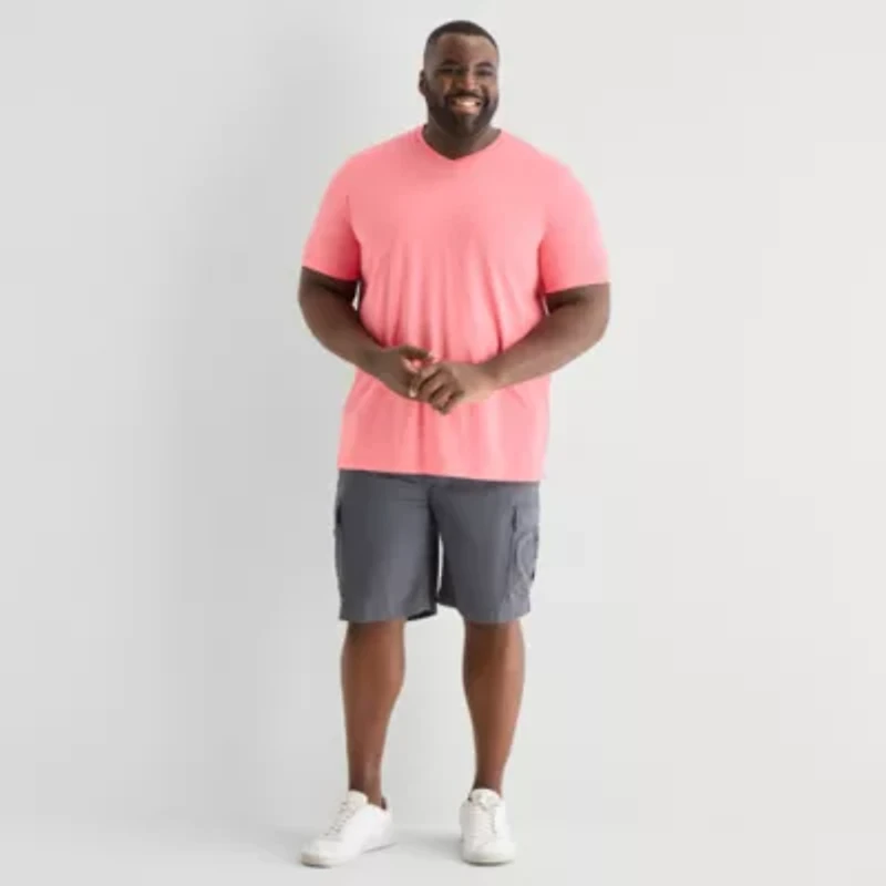 St. John's Bay Super Soft Mens V Neck Short Sleeve Quick Dry Big and Tall T-Shirt