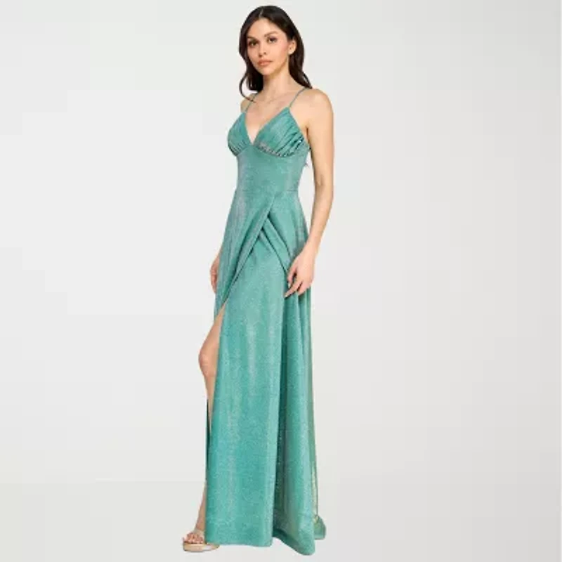 City Triangle Womens Juniors Glitter Bodycon Dress