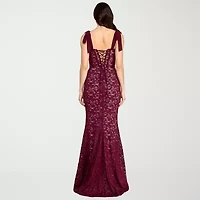 City Triangle Womens Juniors Glitter Lace Bodycon Dress