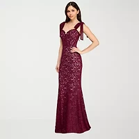 City Triangle Womens Juniors Glitter Lace Bodycon Dress