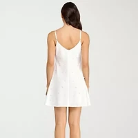 City Triangle Womens Juniors Short Sleeve A-Line Dress