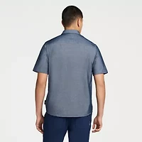 MESSI Collection Mens Short Sleeve Regular Fit Button-Down Shirt
