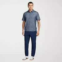 MESSI Collection Mens Short Sleeve Regular Fit Button-Down Shirt