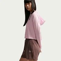 Nike Womens 4" Mid Rise Moisture Wicking Drawstring Waist Active Pull-On Short