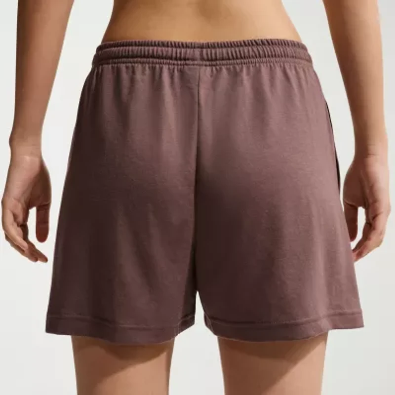 Nike Womens 4" Mid Rise Moisture Wicking Drawstring Waist Active Pull-On Short
