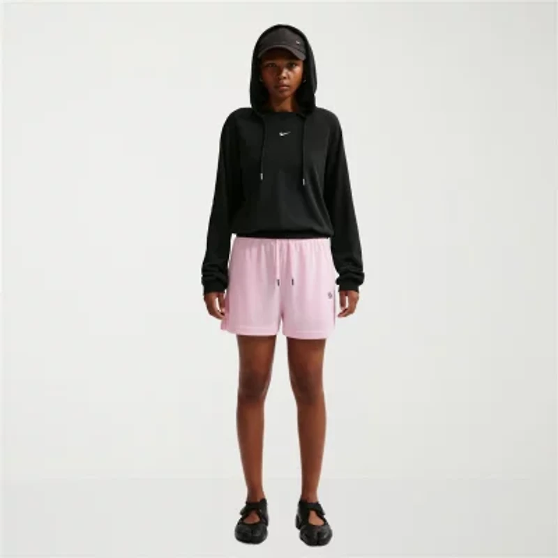 Nike Womens 4" Mid Rise Moisture Wicking Drawstring Waist Active Pull-On Short