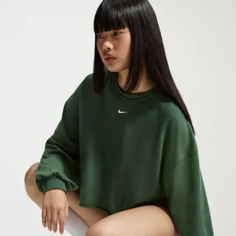 Nike Womens Crew Neck Long Sleeve Embroidered Sweatshirt