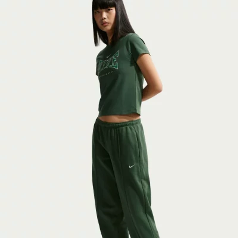 Nike Womens Drawstring Waist Lightweight Cinched Loose Fit Active Jogger Pant