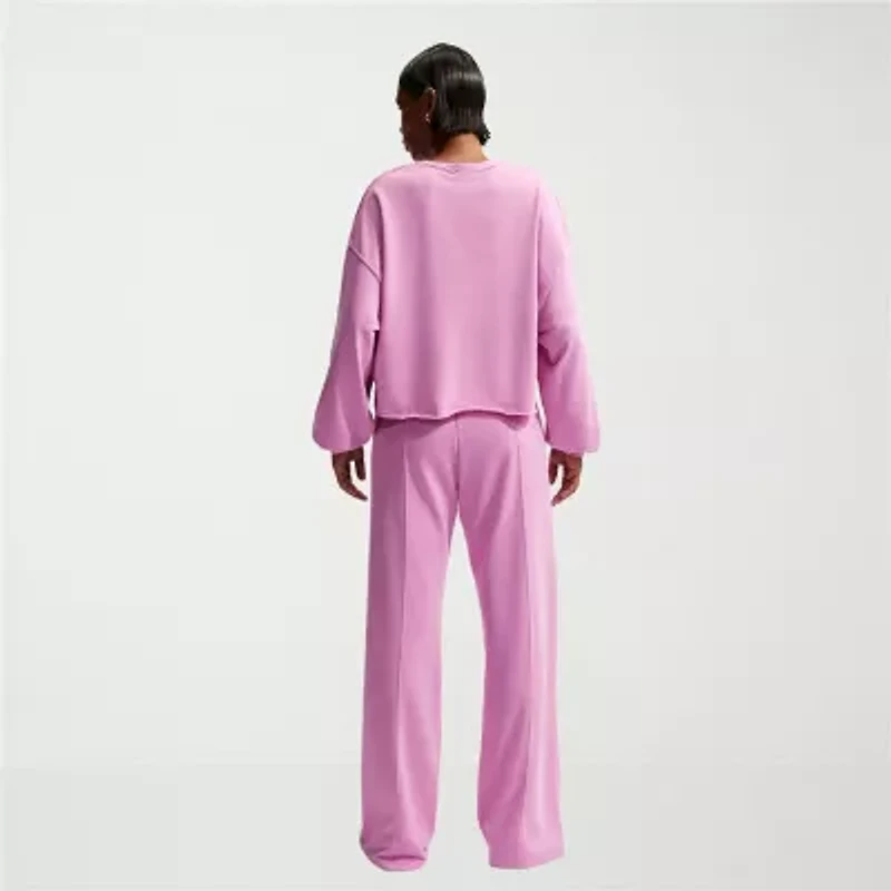 Nike Womens Drawstring Waist Lightweight Straight Loose Fit Sweatpant