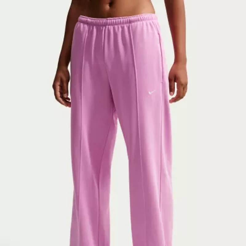 Nike Womens Drawstring Waist Lightweight Straight Loose Fit Sweatpant