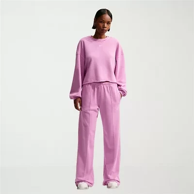 Nike Womens Drawstring Waist Lightweight Straight Loose Fit Sweatpant