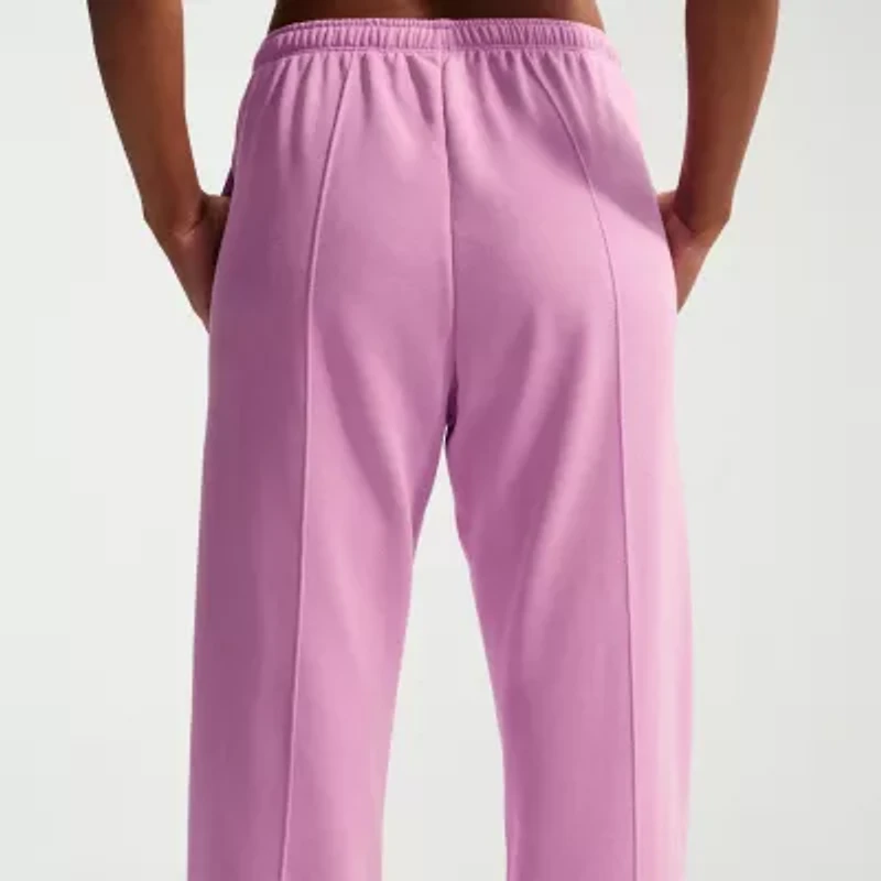 Nike Womens Drawstring Waist Lightweight Straight Loose Fit Sweatpant