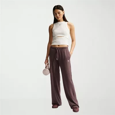 Nike Womens Drawstring Waist Lightweight Moisture Wicking Straight Sweatpant