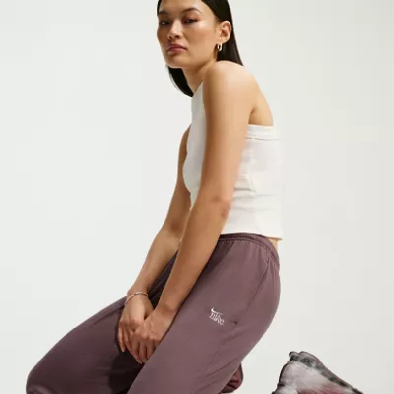 Nike Womens Drawstring Waist Lightweight Moisture Wicking Straight Sweatpant