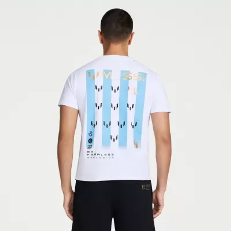 MESSI Collection Mens Round Neck Short Sleeve Regular Fit Graphic T-Shirt