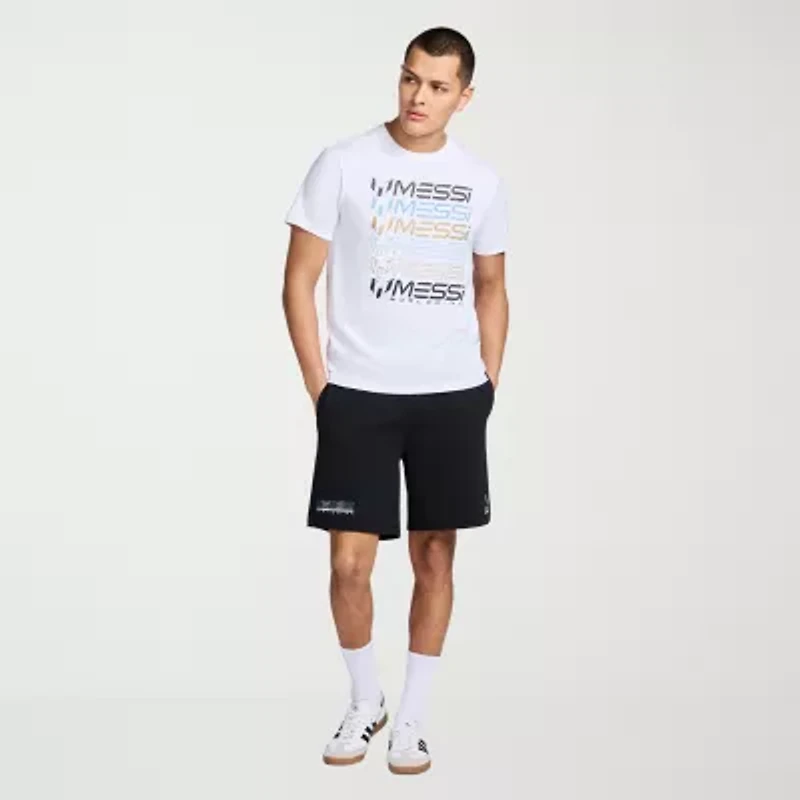 MESSI Collection Mens Round Neck Short Sleeve Regular Fit Graphic T-Shirt