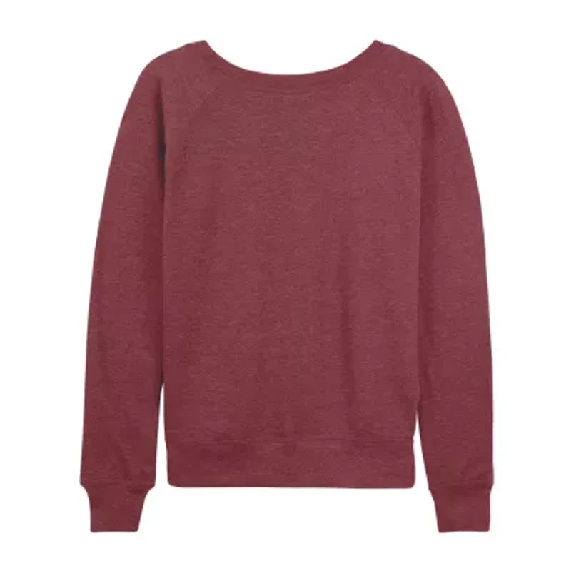 Peanuts Valentines Hugging Heart Womens Boat Neck Long Sleeve Classic Fit Graphic T-Shirt