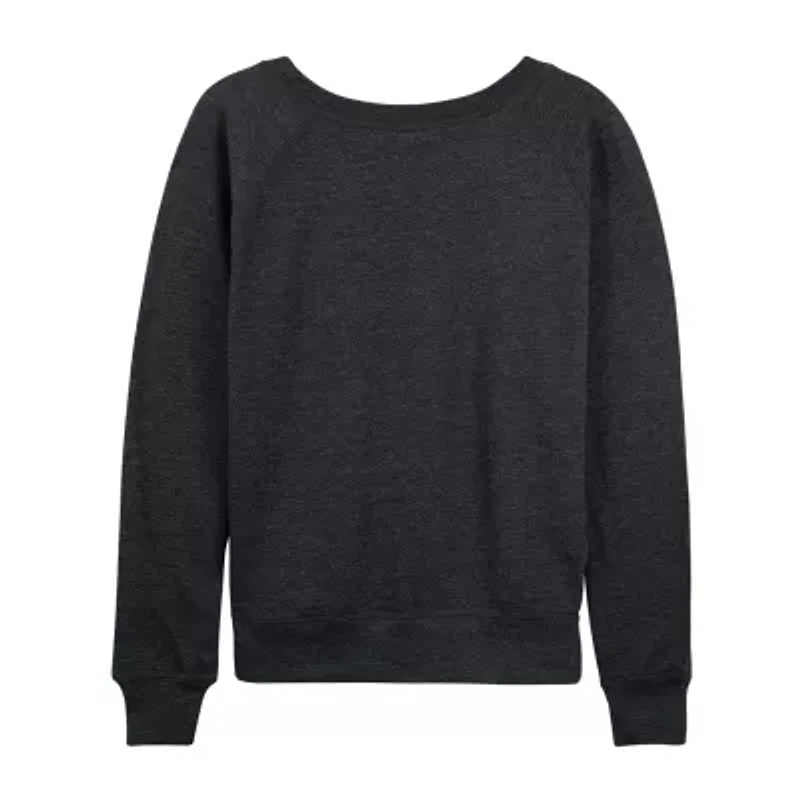 Peanuts Valentines Hugging Heart Womens Boat Neck Long Sleeve Classic Fit Graphic T-Shirt