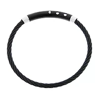 Mens Black IP Stainless Steel Chain Bracelet
