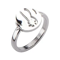 Star Wars® Stainless Steel Jedi Symbol Cutout Ring