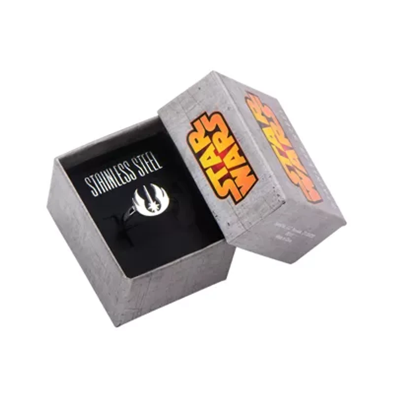 Star Wars® Stainless Steel Jedi Symbol Cutout Ring