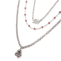 Star Wars® Stainless Steel Chewbacca 3-Tiered Pendant Necklace