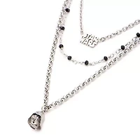 Star Wars® Stainless Steel Darth Vader 3-Tiered Pendant Necklace
