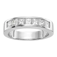 Womens 3MM 3/4 CT. T.W. Natural White Diamond 14K White Gold Wedding Band