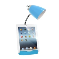 Limelights Gooseneck Organizer Desk Lamp with iPad Tablet Stand Book Holder and USB port