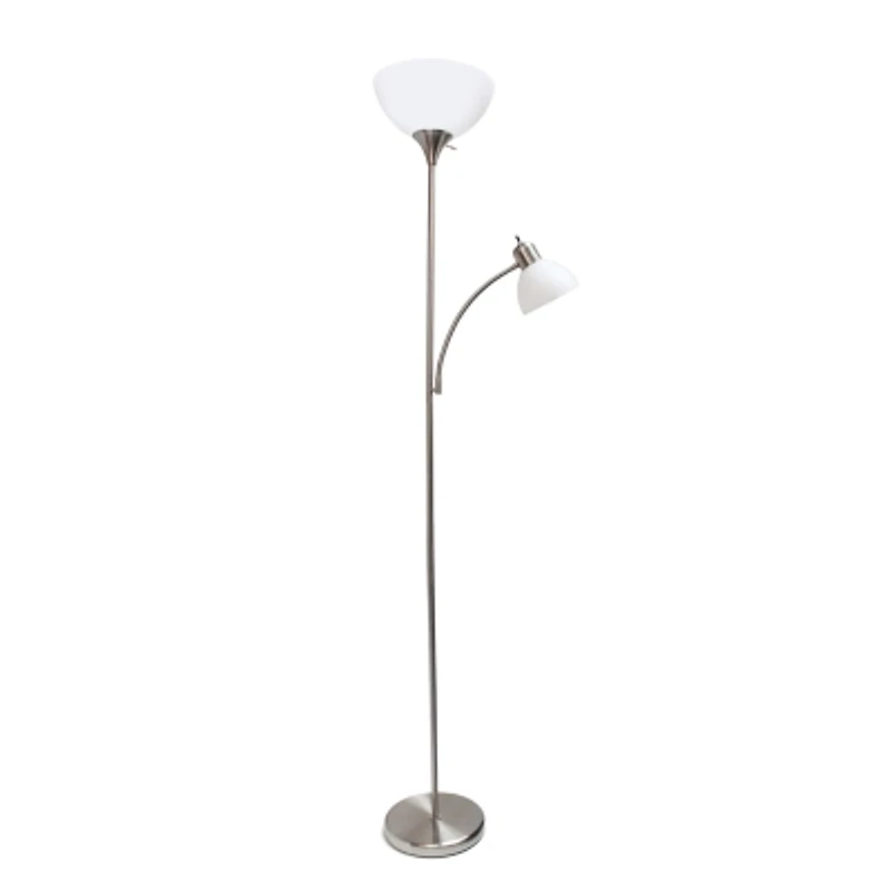 Simple Designs Floor Lamp with Reading Light