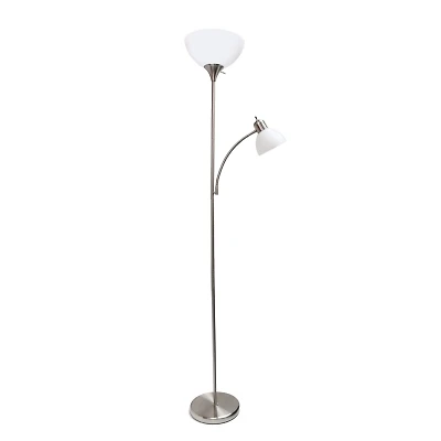 Simple Designs Floor Lamp with Reading Light
