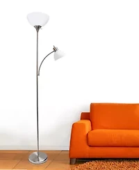 Simple Designs Floor Lamp with Reading Light