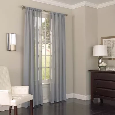 Eclipse Chelsea Rod Pocket Sheer Single Curtain Panel