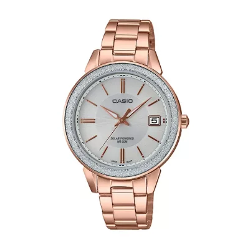 Casio Womens Rose Goldtone Stainless Steel Bracelet Watch Ltps200pg-9av