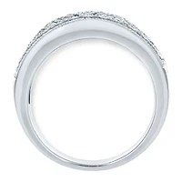 Womens 1/10 CT. T.W. Natural White Diamond Sterling Silver Promise Ring