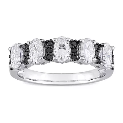 Womens 2.5MM 1/6 CT. T.W. Lab Created White Moissanite 10K Gold Wedding Band