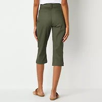 St. John's Bay Secretly Slender Womens Straight Mid Rise Capri Pant