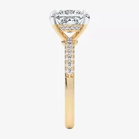 G-H / Si1-Si2) Womens 1/ CT. T.W. Lab Grown White Diamond 14K Gold Side Stone -Stone Engagement Ring