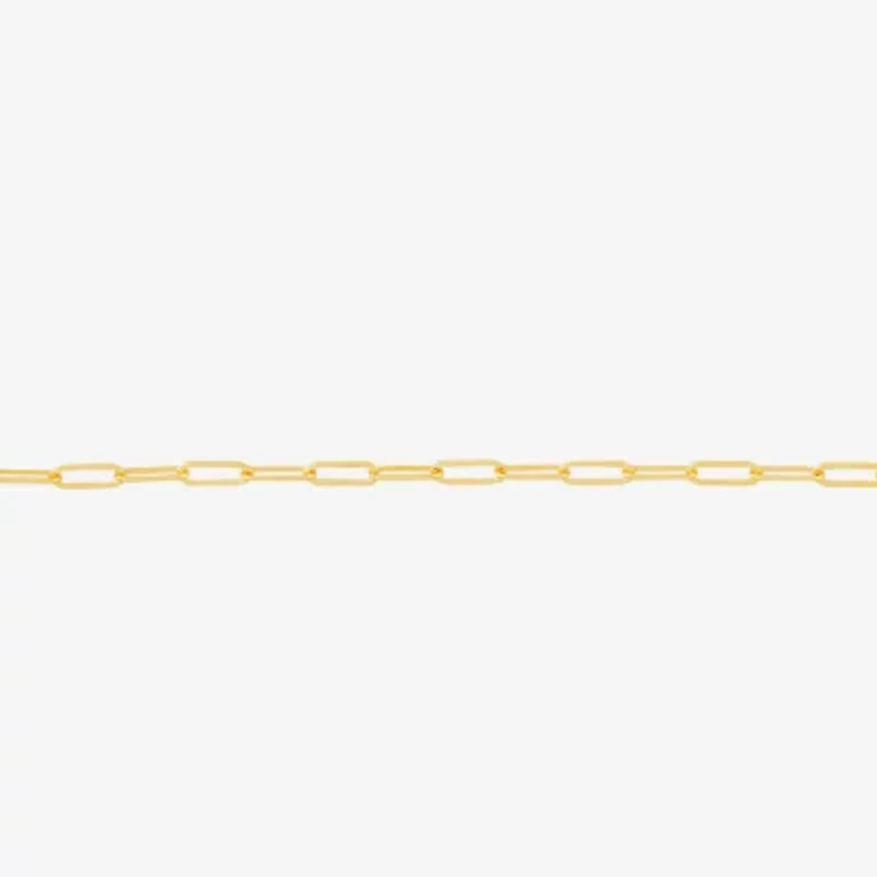 Layered Look Womens 14K Gold 20 Inch Paperclip Chain Necklace