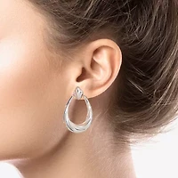 Womens Sterling Silver Drop Earrings