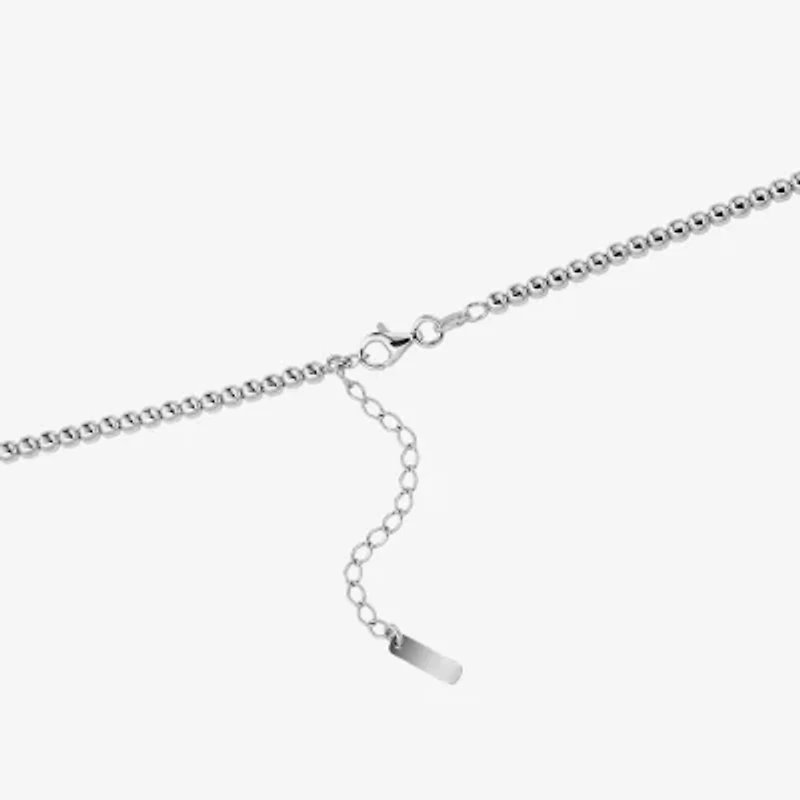 Womens Sterling Silver Heart 18 Inch Pendant Necklace