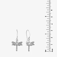 Bali Inspired Womens Sterling Silver Round Drop Earrings