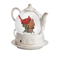 Roman 8" Led Swirl Teapot Christmas Tabletop Decor